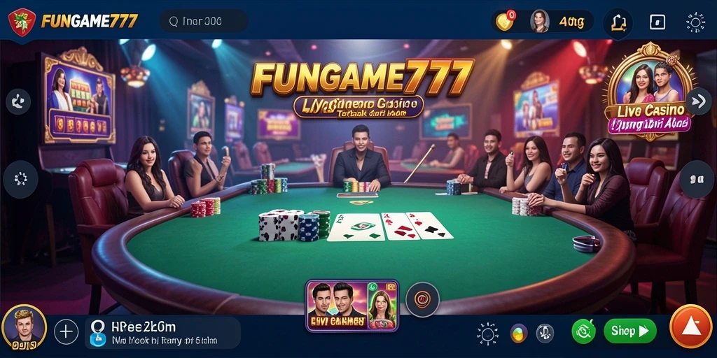 Tampilan gameplay menarik dalam permainan Live Casino FUNGame777.