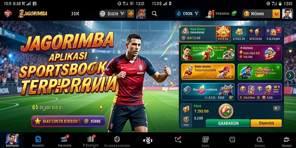 Tampilan utama gameplay <strong>JAGORIMBA</strong> yang menampilkan berbagai opsi taruhan olahraga.