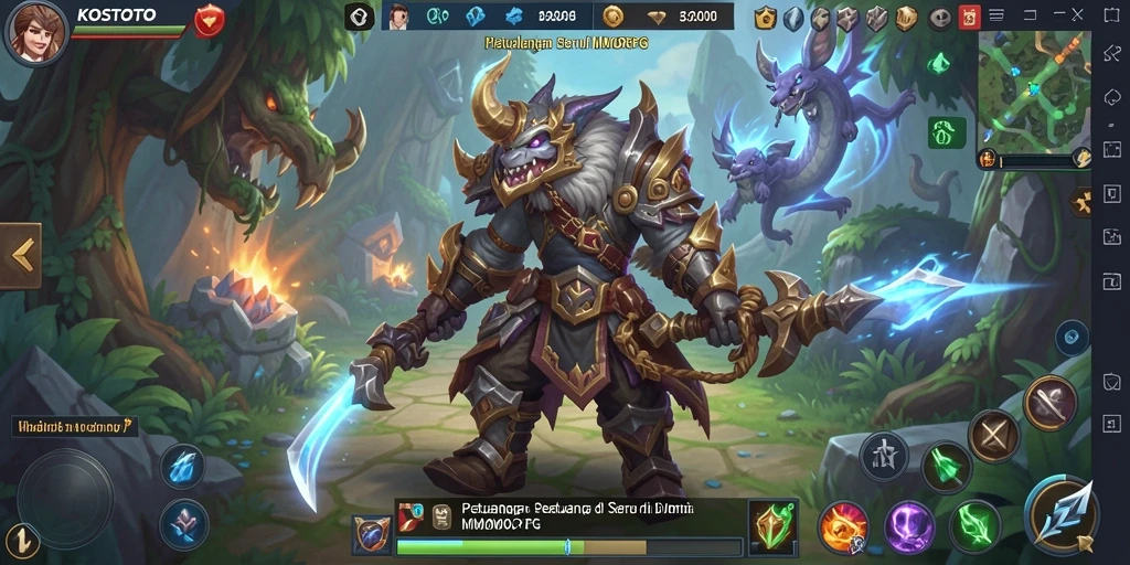 Tampilan gameplay KOSTOTO yang mendebarkan dalam dunia MMORPG.