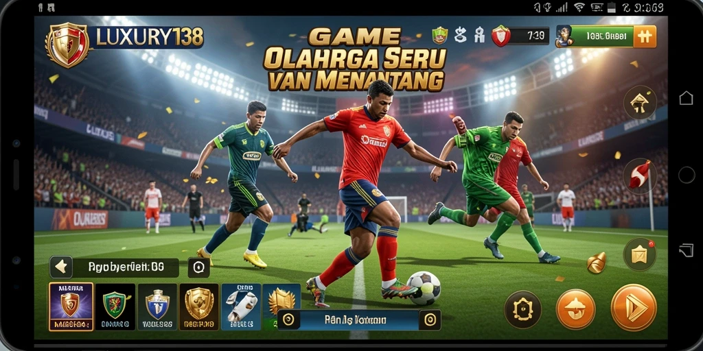 Screenshot LUXURY138 menampilkan aksi seru dalam pertandingan olahraga.