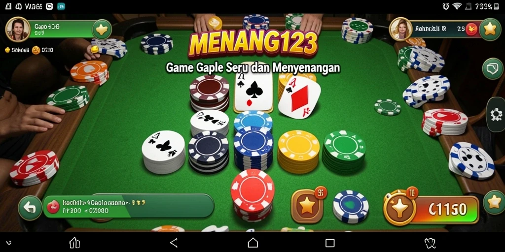 Tampilan gameplay Gaple yang seru dan interaktif.