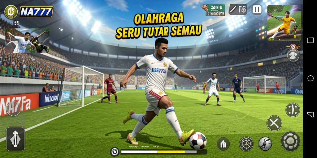Tampilan gameplay NA777 yang menegangkan dan seru di lapangan.
