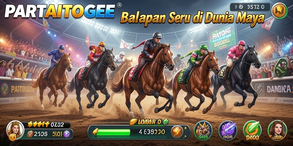 Tampilan gameplay seru dari PARTAITOGEL yang menampilkan balapan menegangkan.