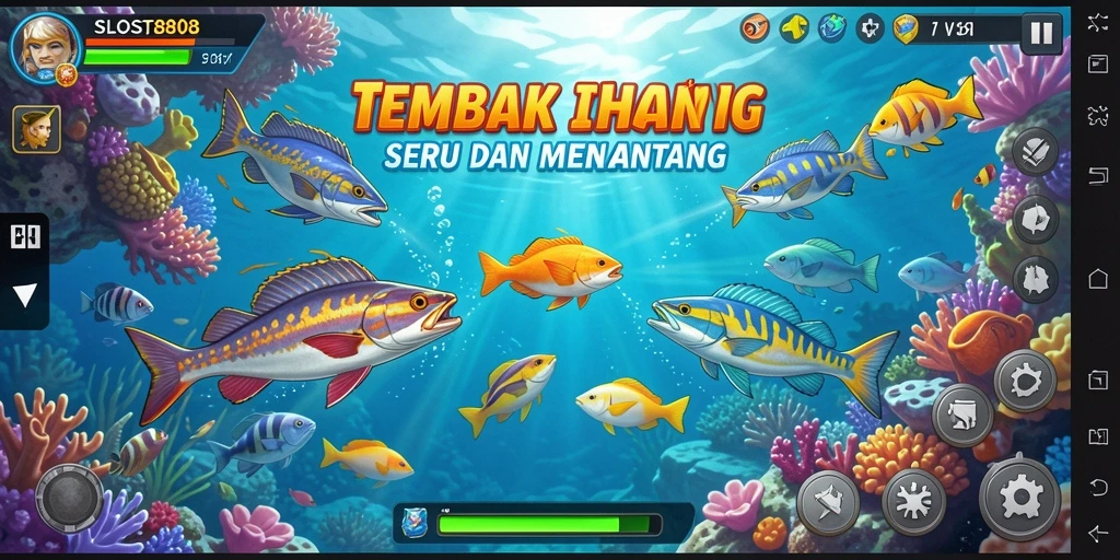 Gameplay menembak ikan yang seru dan menantang di SLOST8808.
