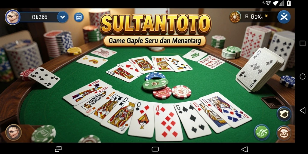Gameplay seru SULTANTOTO dalam permainan Gaple.
